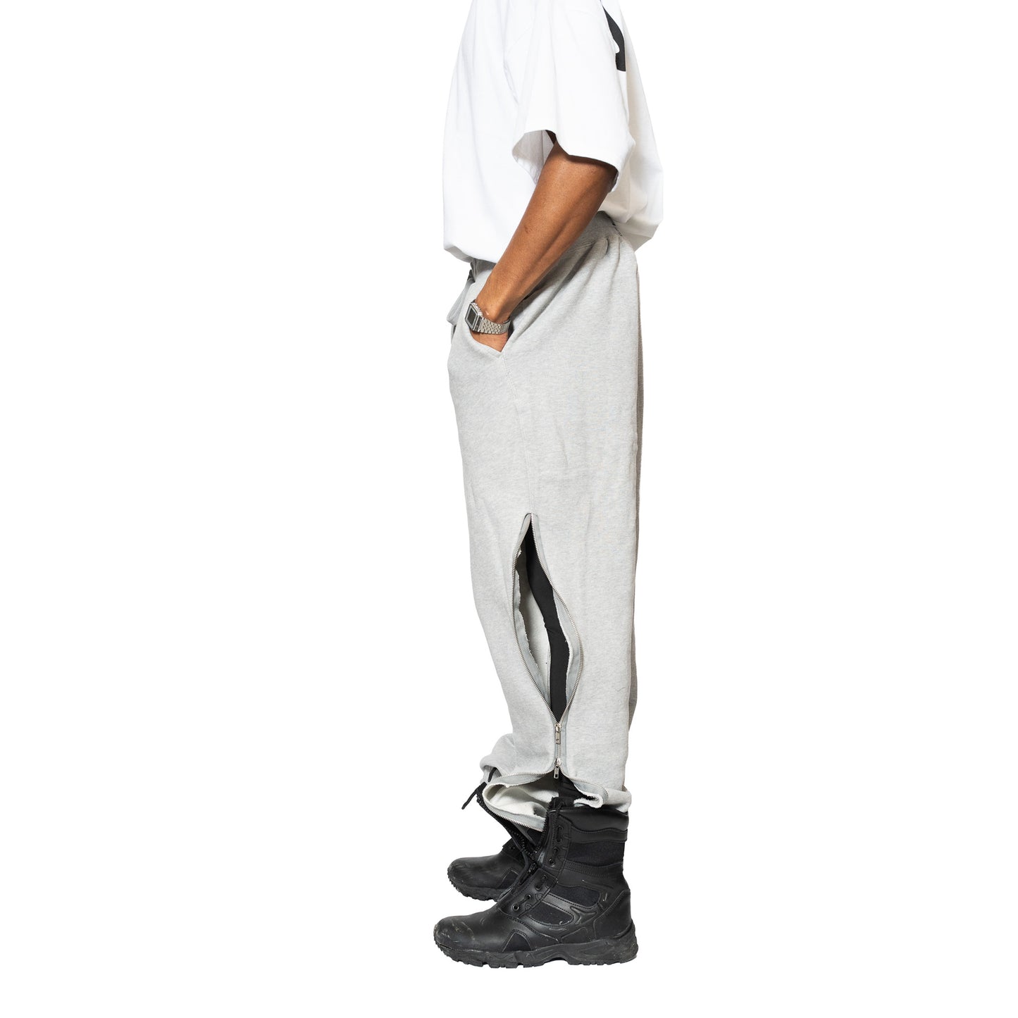 Zipper Sweatpants Grey
