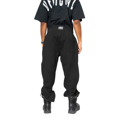 Zipper Sweatpants Black