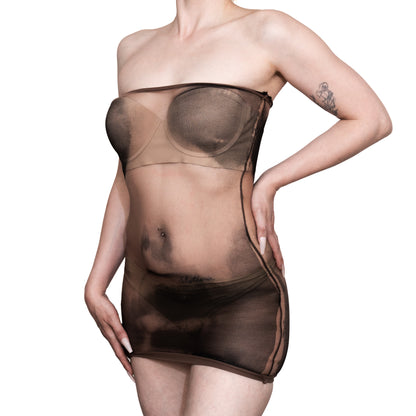 Sheer Printed Tube Dress (2 Pack)