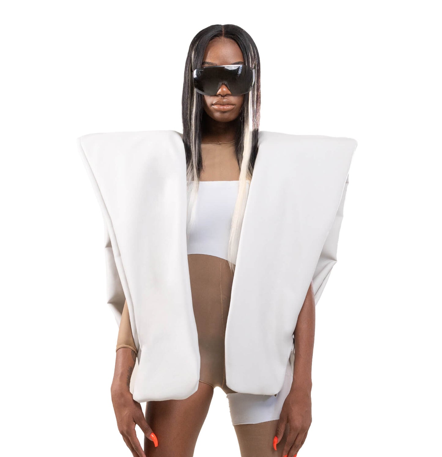 Pleather Vest White