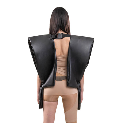 Pleather Vest Black