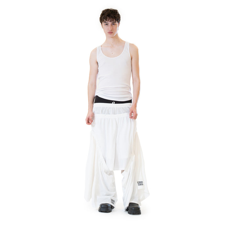 Extra-Long & Wide Shorts White
