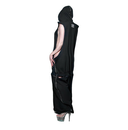 Adjustable Fleece Romper Black