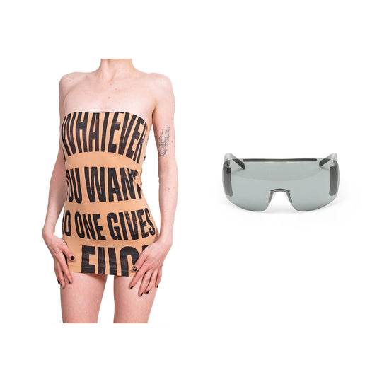 Tube Dress Beige & Sunglasses Pack