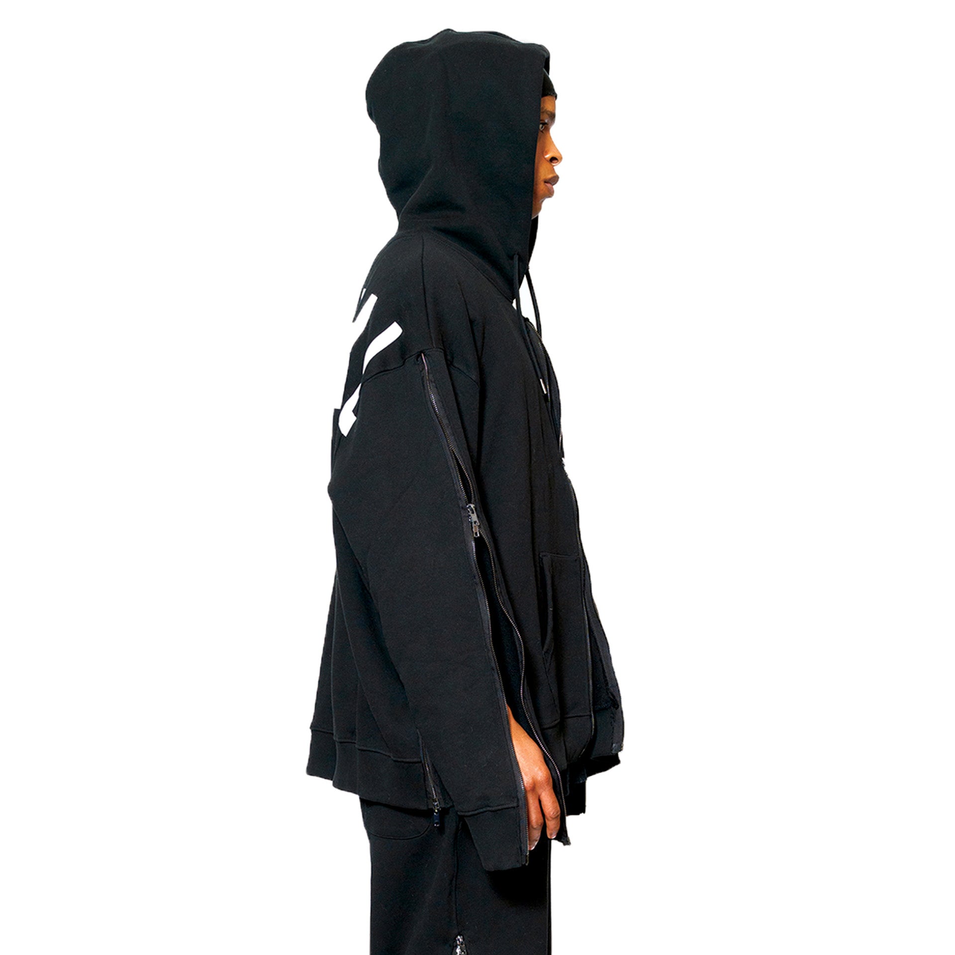 Zipper Sweatshirt Black – ANNA BOLINA