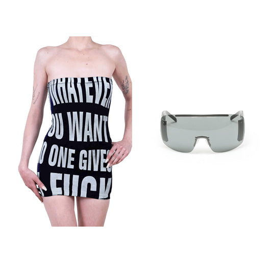 Tube Dress Black & Sunglasses Pack