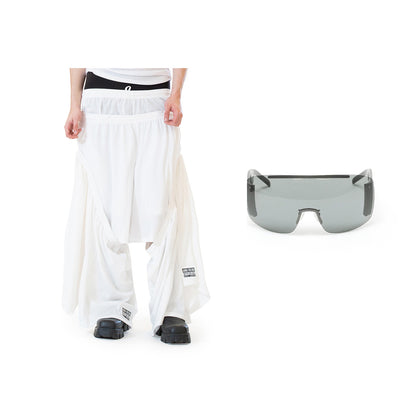 Extra-Long & Wide Shorts Black & Sunglasses Bundle